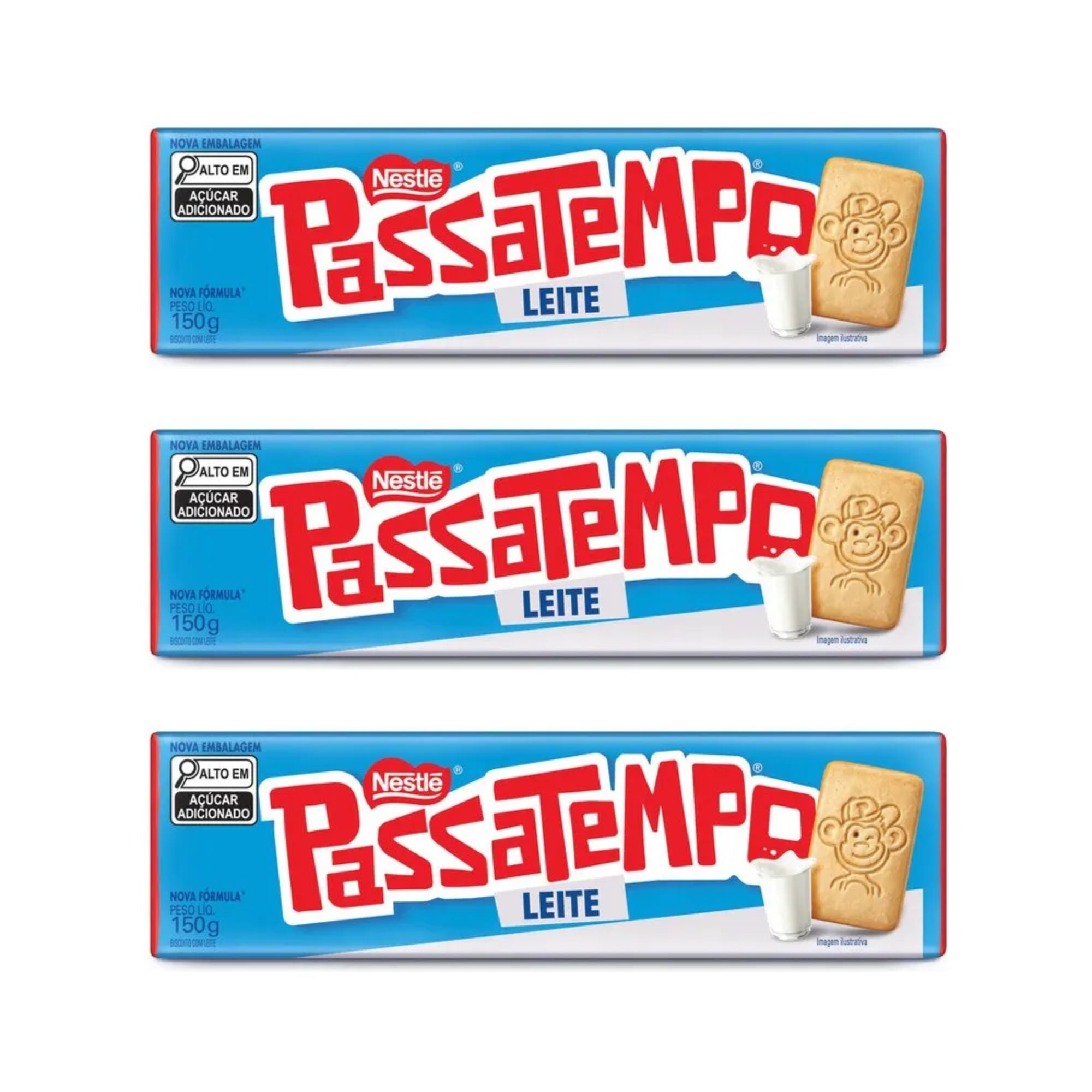 Nestlé Biscoito Passatempo® Leite (3x150g)